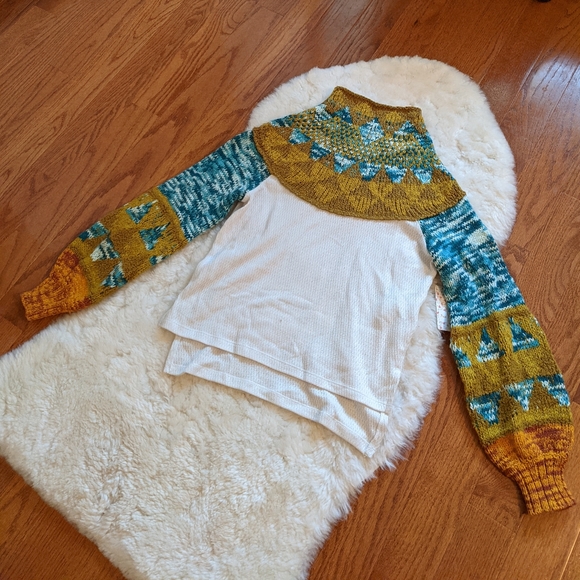Free People swit the small stuff knit sweater top - Picture 4 of 7